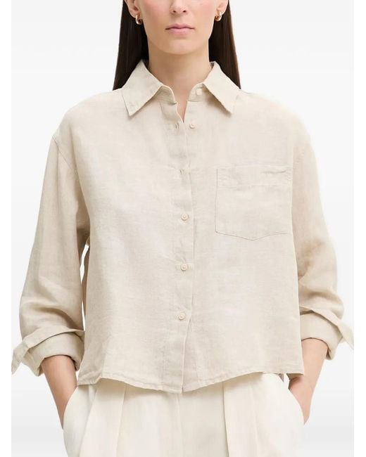 Marc O' Polo Natural Cropped Linen Shirt