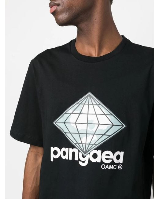 OAMC Black Graphic-Print Crew-Neck T-Shirt for men
