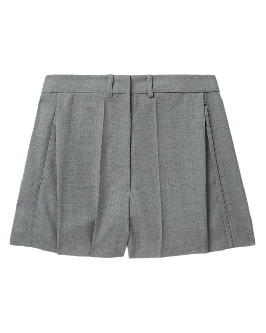 Low Classic Gray Mid-rise Tailored Shorts