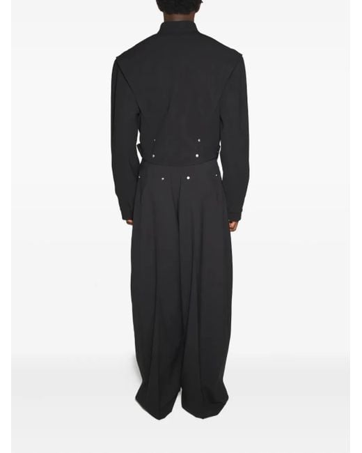 Chaqueta con cremallera asimétrica Mugler de hombre de color Black