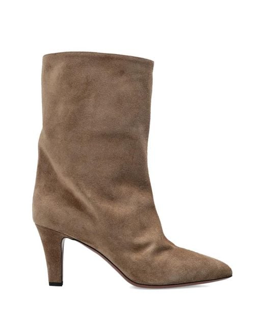 Paris Texas Brown Pointed Heeled Pumps