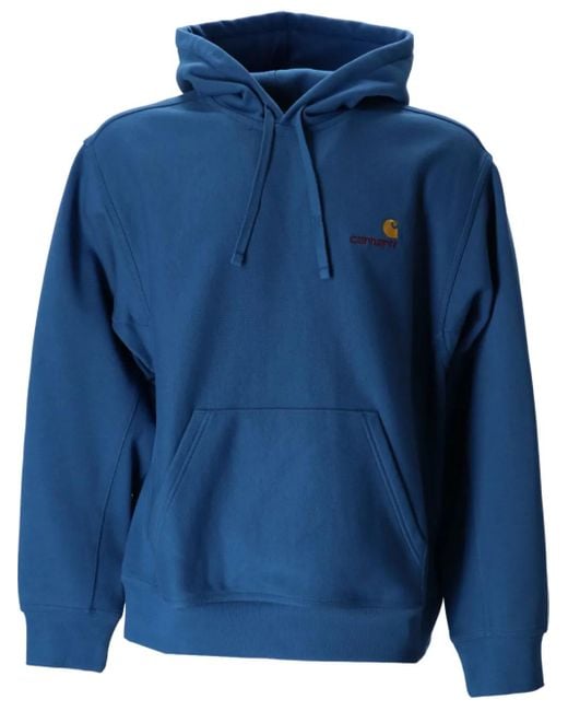 Carhartt American Script Hoodie in het Blue voor heren