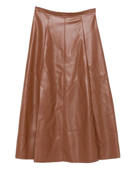 Dixie Brown Panelled Midi Skirt