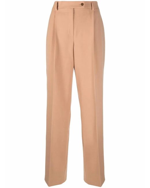 Alberta Ferretti Multicolor High-Waisted Straight-Leg Trousers