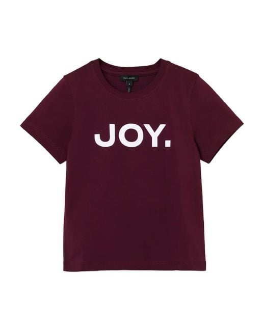 Marc Jacobs Purple T-Shirt mit Joy-Print