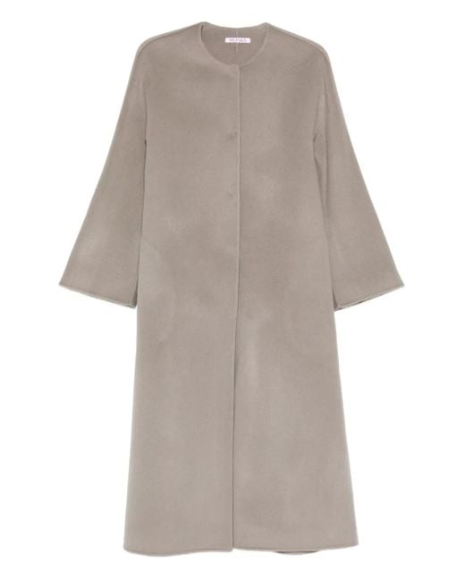 Liska Gray Single-Breasted Coat
