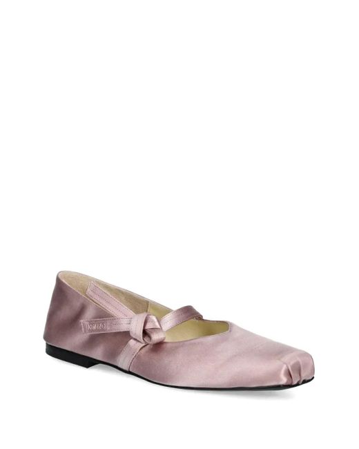 KENZO Pink Leather Ballet Flats