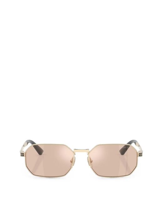 Versace Pink Lunettes De Soleil Greca À Monture Géométrique for men