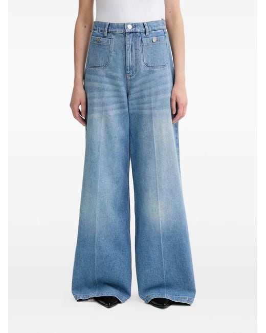 Munthe Blue Lodwar Wide-Leg Jeans