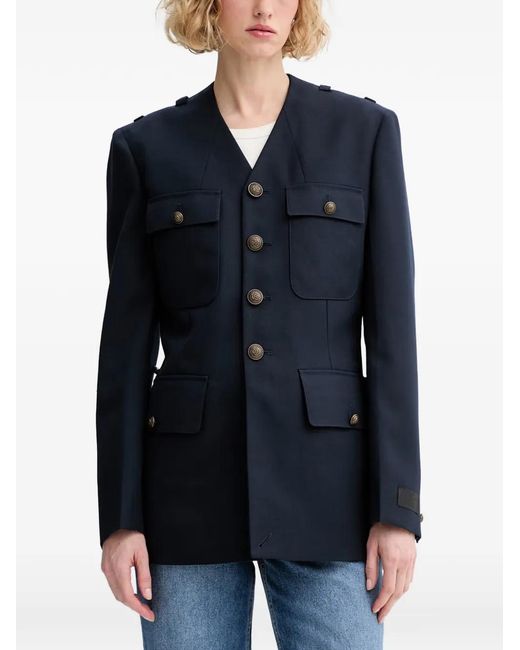 KENZO Blue Multi-Pocket Military Jacket