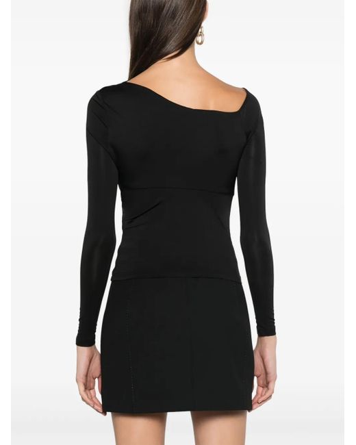 Cult Gaia Black Stretch-Jersey Cut-Out Top