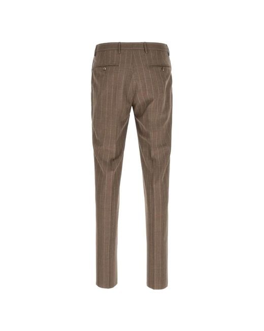 Tagliatore Brown Pinstriped Double-Breasted Suit for men