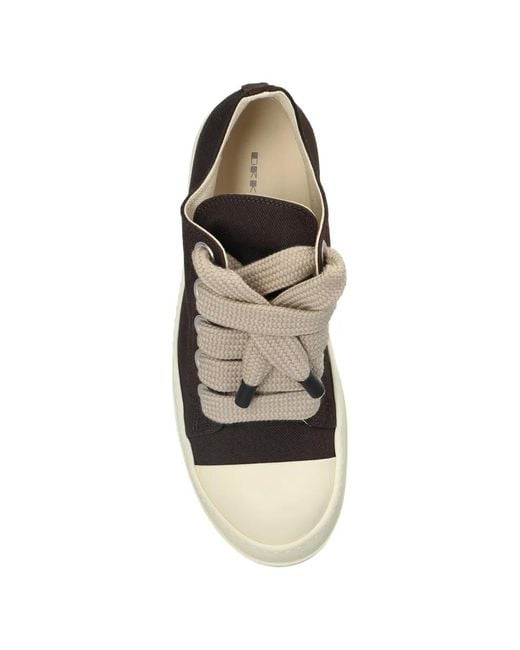 Rick Owens Black Jumbolace Low Sneakers for men