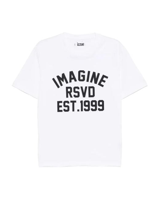 Izzue White Printed T-Shirt for men
