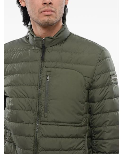 Woolrich Green Bering Quilted Puffer Jacket for men
