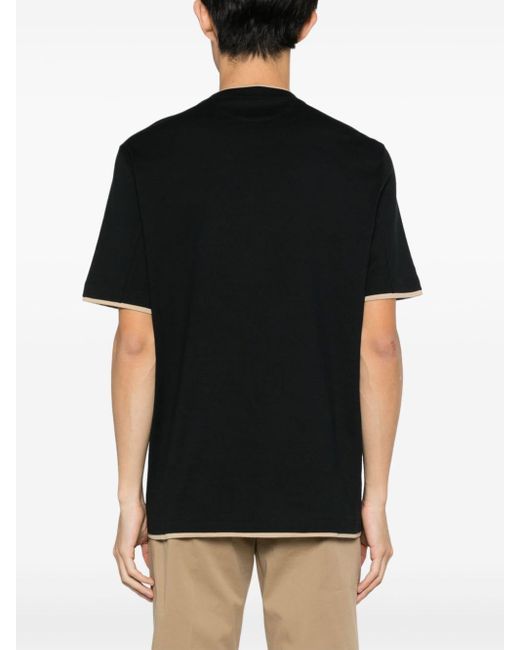 メンズ Brunello Cucinelli ロゴ Tシャツ Black