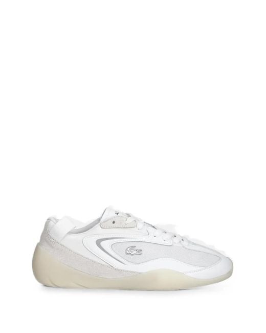 Baskets Side À Inserts Mesh Et Daim Lacoste en coloris White