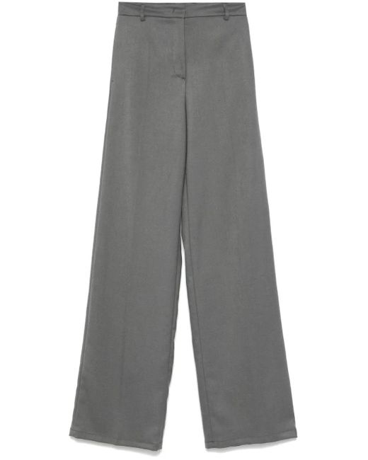 Pantalones rectos con pinzas Blanca Vita de color Gray