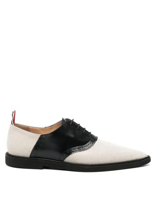 Thom Browne Black Colour-Block Oxford Shoes