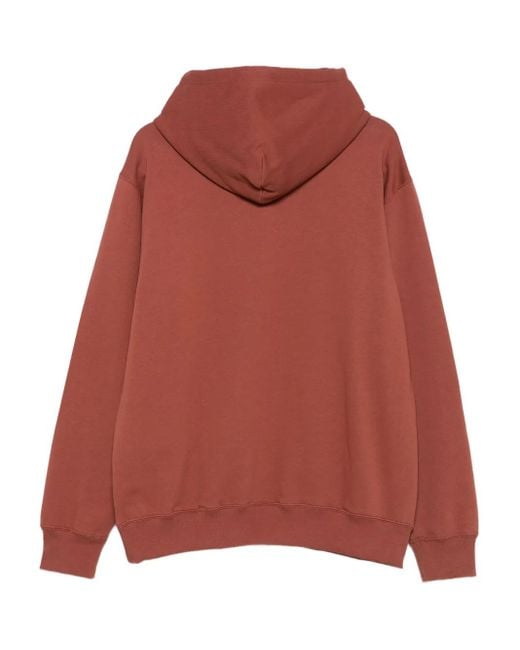 WOOD WOOD Red Wwcass Aa Logo-Print Hoodie for men