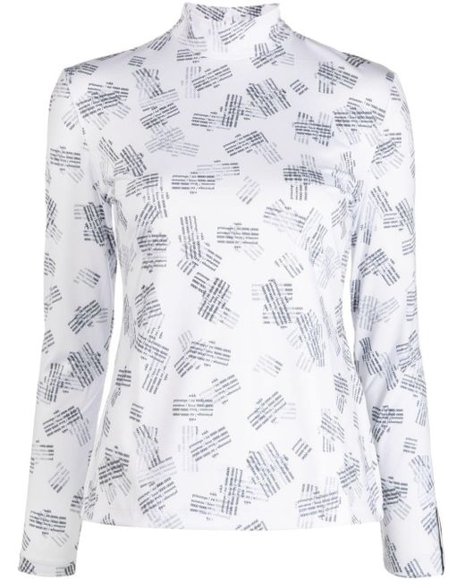 ROKH White Stamp-pattern Jersey T-shirt