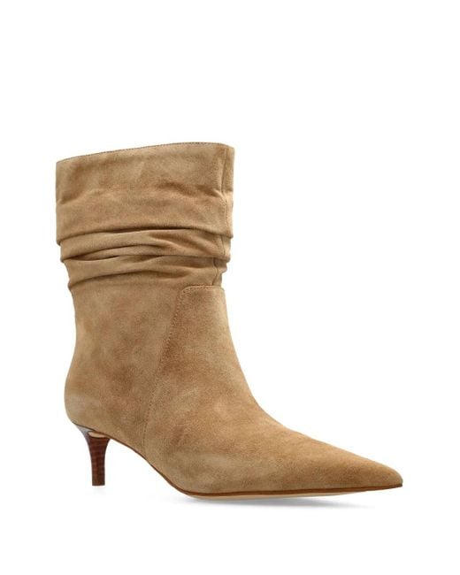 MICHAEL Michael Kors Brown 50Mm Ruched Pointed-Toe Boots