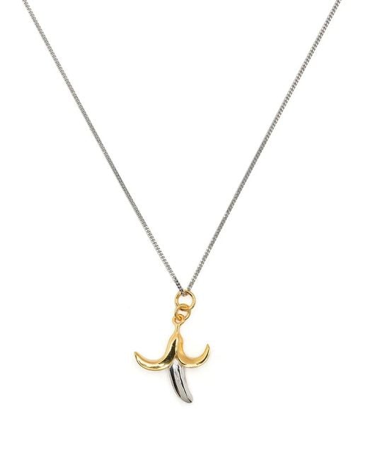 True Rocks Metallic Two-Tone Banana-Charm Necklace for men