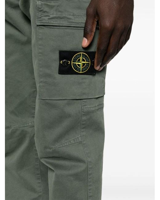 Pantalon cargo à motif Compass appliqué Stone Island pour homme en coloris Green