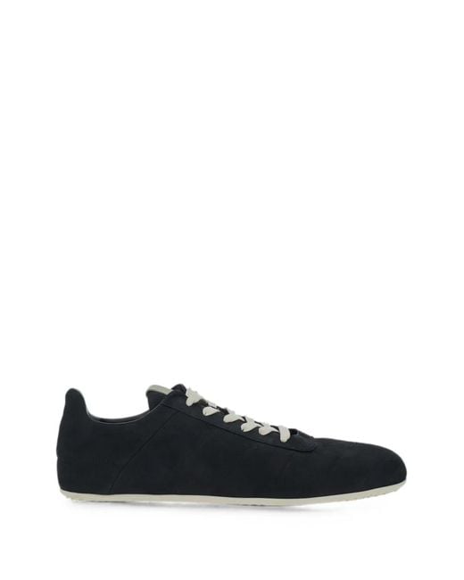 Rick Owens Black Quilted Lace-Up Sneakers for men