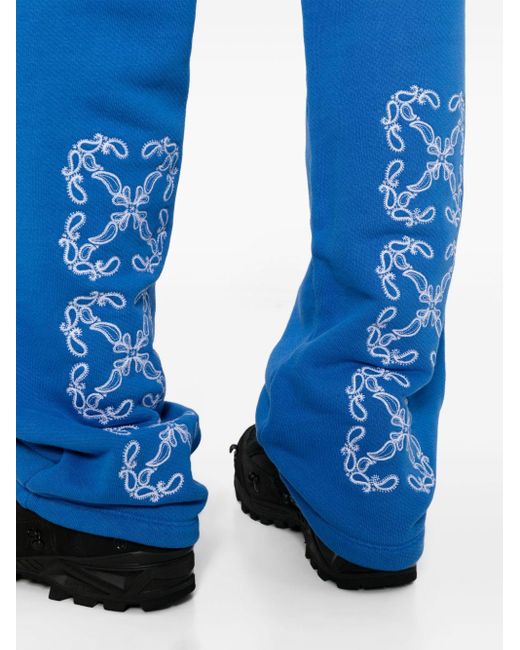 Off-White c/o Virgil Abloh Blue Bandana Arrows Drawstring Sweatpants for men