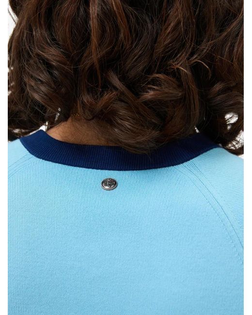 Versace Blue Cotton-Knit T-Shirt for men
