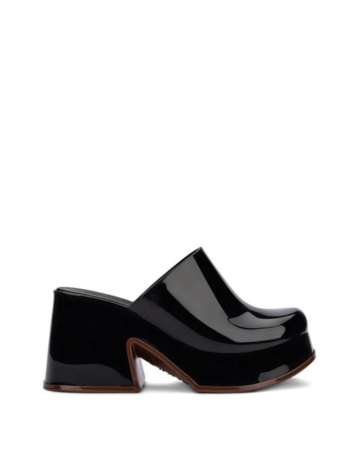 Melissa Black Mia Platform Mules