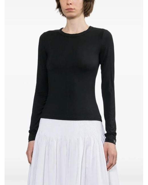 Rag & Bone Black Long-Sleeve Crew-Neck Top
