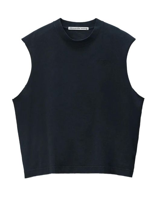 Alexander Wang Blue Cotton Tank Top for men