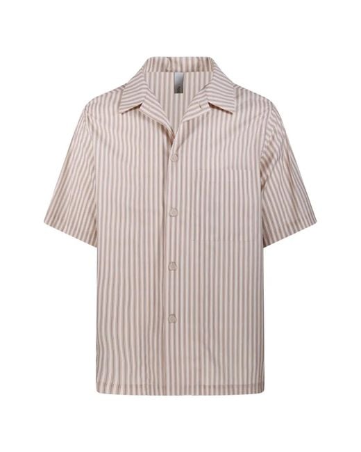 Hevò Gray Striped Pocket Shirt for men