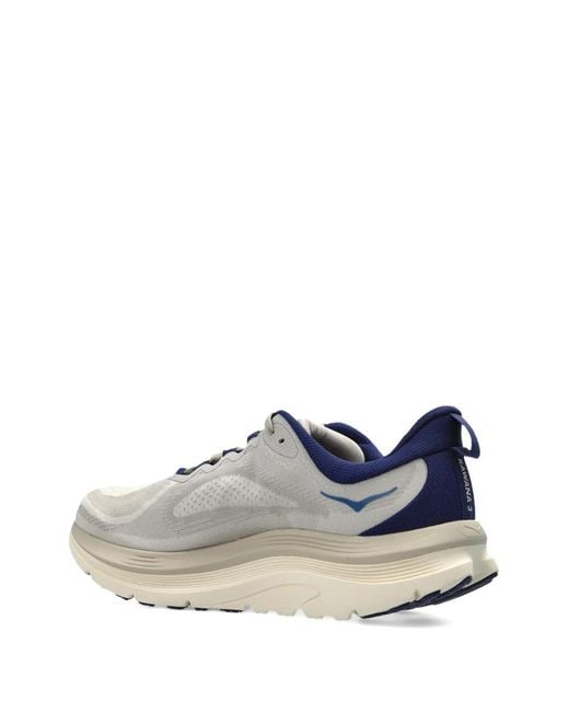 Hoka One One White Kawana 3 Lace-Up Sneakers for men
