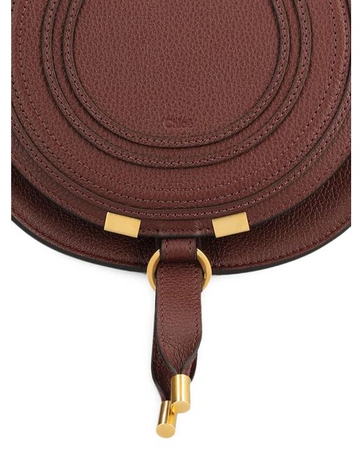 Chloé Brown Petit Sac À Main Marcie En Cuir