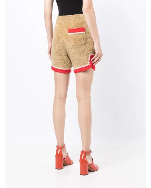 Undercover Natural Side-Stripe Towelling Shorts