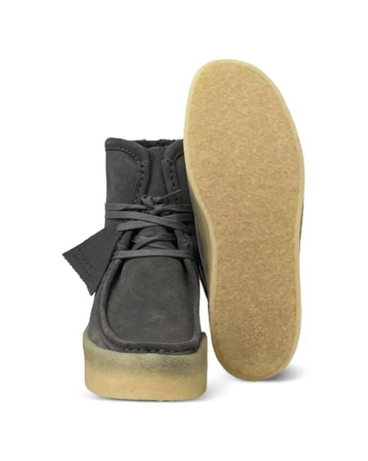 Clarks Black Wallabee Lace-Up Boots