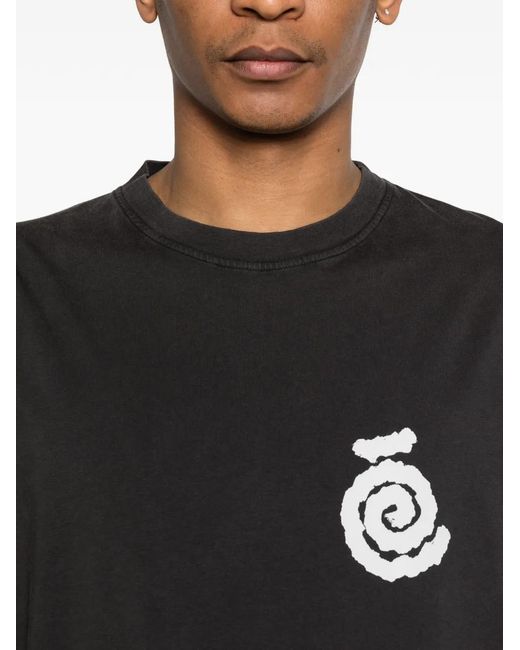 Etudes Studio Black Double-Sleeve Spiral T-Shirt