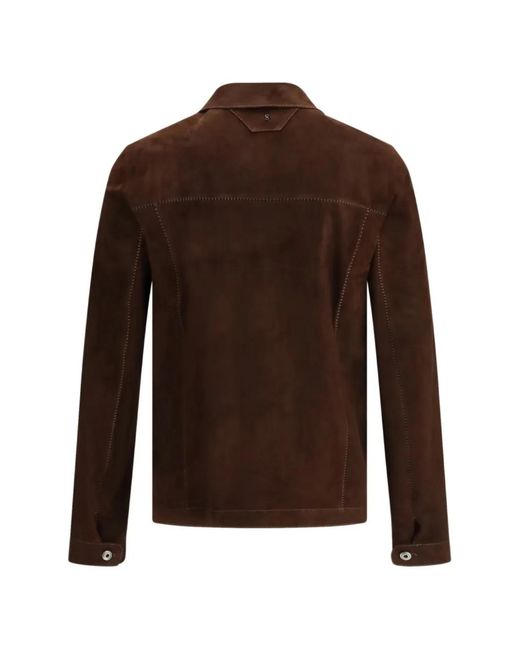 Salvatore Santoro Brown Pocket Button Jacket for men