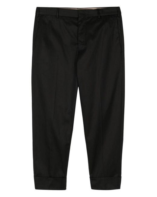 PT Torino Black Edge Cotton Chino Trousers for men