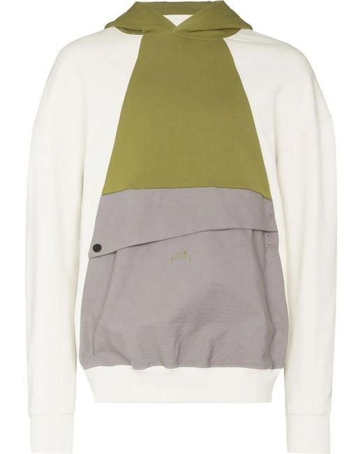 A_COLD_WALL* Green Flap-Pocket Panelled Hoodie for men