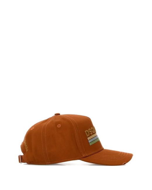 DSquared² Brown Logo-Detail Baseball Cap for men