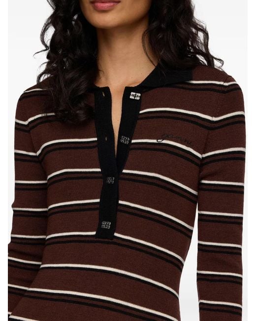 Ganni Brown Knitted Dresses