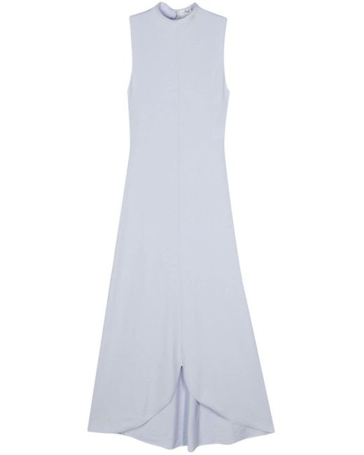 Courreges White Logo-embroidered Maxi Dress