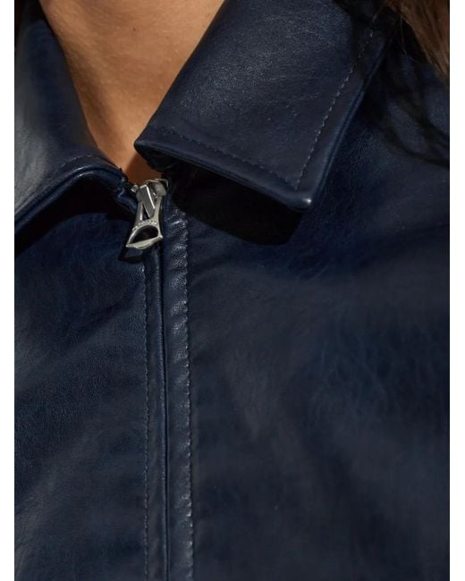 Rag & Bone Blue Zip-Up Collared Jacket