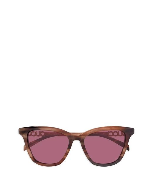 Gucci Pink Cat-Eye Logo-Detail Sunglasses