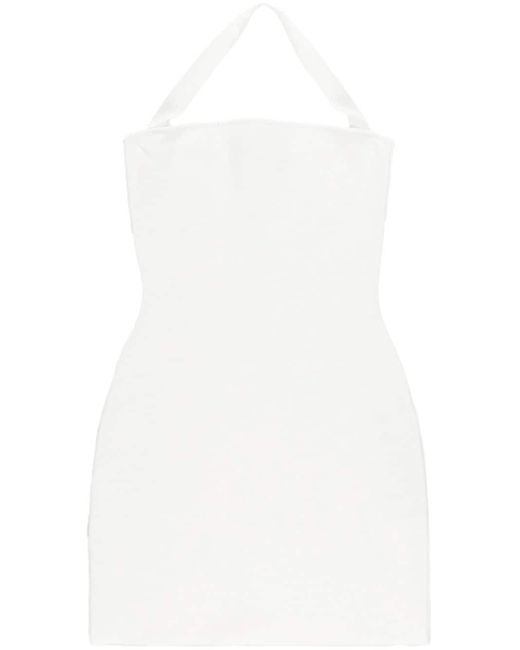Zeynep Arcay White Fine Knit Mini Dress