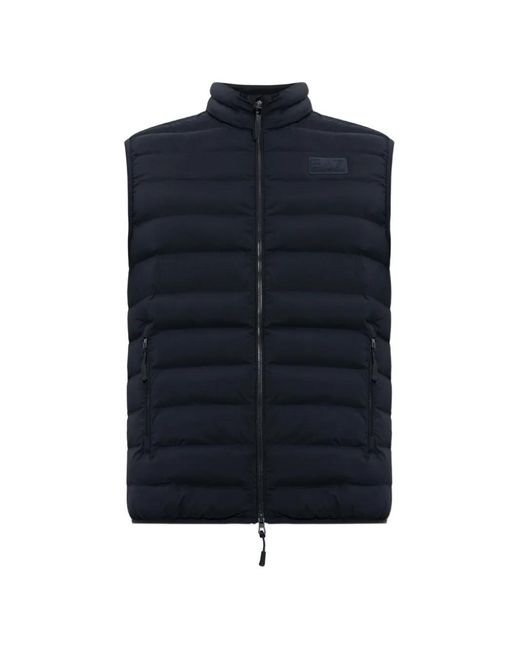 EA7 Blue Quilted Insulated Gilet for men